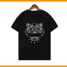 Men's T-shirts Designer Kenzo Tshirt Embroidery Tiger Head Tees Mens T-shirts Women Letters Cotton T-shirt Loose Hip Hop Street Luxury Classic Nb 254