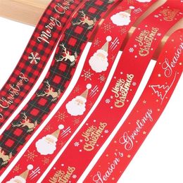 Elk letters Christmas decoration ribbon For Arts Crafts & Sewing Wedding Party Decoration Gift Wrap Handmade Material Y201020