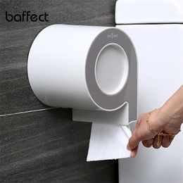 ABS Durable Wall Mounted Bathroom Toilet Paper Tissue Roll Holder Toilet Tissue Box Free Punching Hand Tray Toilet Racks T200425