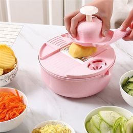 Vegetable Cutter Multifunctional Potato Peeler Cheese Grater Vegetable Slicer Chopper Kitchen Accessories Gadget Potato Cutter 210319