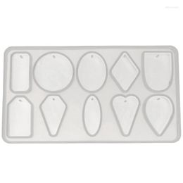 Jewelry Pouches Bags Geometry Pendant Casting Resin Silicone With Holes For Concrete Plaster Polymer Clay 10-Cavity Edwi22