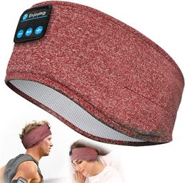 Auriculares para dormir altavoz Bluetooth Sports Diadema Inalámbrica Máscara de sueño con altavoces de música estéreo HD delgada para el lado del entrenamiento Sleeper