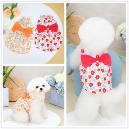 Dog Apparel Pet Clothing Big Bow Skirt Dogs Clothes Summer Pet Puppy