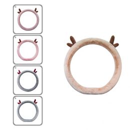 Steering Wheel Covers Practical Protector Comfortable Soft Touch Long Lasting Christmas Antlers CoverSteering