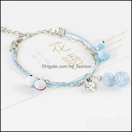 Link Chain Small Fresh Girlfriends Bell Bracelet Sweet Ceramic Simple Drop Delivery 2021 Jewelry Bracelets Mjfashion Dhfxn