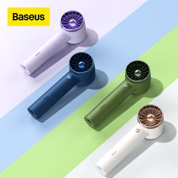 Baseus Handheld Fan USB Rechargeable Small Desk Portable Cooling Cooler For Travel Mini Handy With Power Bank 220505