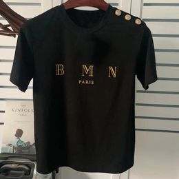 Herren-Designer-T-Shirt für Damen, mit Buchstaben bedruckt, kurzärmelig, Rundhals-Baumwoll-T-Shirts, Top-Qualität, Polo, Größe S-2XL