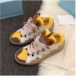 Top Quality Colourful Sneakers Unisex Big Shoelaces Skateboard Shoes for Women Genuine Leather Suede Casual Flat Shoes Designer asdasdadadaws