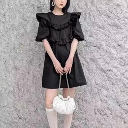 Casual Dresses Women's 2022 Chic Fashion Star Same Style Layered Shirt Vintage Round Neck Long Sleeve Dress Vestidos MujerCasual