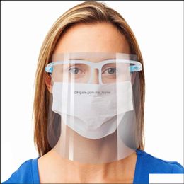 Reusable Safety Face Shield Glasses Goggle Faceshield Visor Transparent Anti-Fog Anti-Splash Layer Protect Eyes From Splash Mask By Drop Del