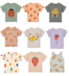 Kids T Shirts for Baby Boys Summer BC Brand Girls Clothes Cute Print Short Sleeve T Shirt Child Cotton Fashion Tops Tee 220620