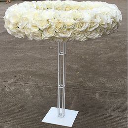 decoration Modern large gold tall metal flower stand for wedding Centrepieces imake253