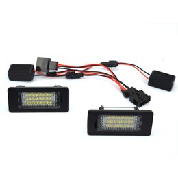 2Pcs LED Car Number License Plate Light for Audi A4 B8 A5 Q5 S5 TT A1 S4 A6 A7 2008-2013 for VW PASSAT Error 247Y