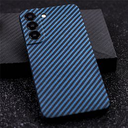 Genuine Blue Carbon Fibre Slim Cases for Samsung Galaxy S22 Ultra S22 Ultra-thin Togh Armour Cover