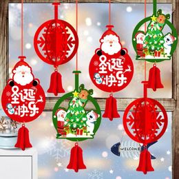 Christmas Decorations 6Pcs Attractive Hanging Pendant Add Atmospheres Fabric Cartoon Felt Ornament Decoration Party DecorationsChristmas