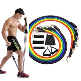15 Pcs Resistance Bands Set Fitness Bands Resistance Gym Equipment Exercise Bands Pull Rope Fitness Elastic Training Expander 220618