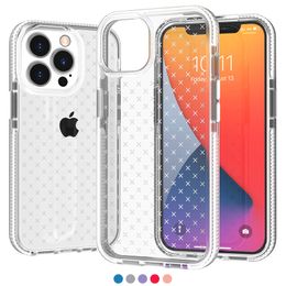 Transparent Clear Soft Check Pattern Phone Cases For For iphone 14 Pro Max Plus 13 12 11 Shockproof Cover TPU D30