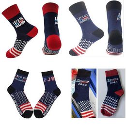 Lets Go Brandon Trump Socks 2024 American Election Party Supplies Funny Sock Men And Women Cotton Stockings FY3551 sxa6