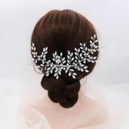 Headpieces Vintage gold Silver Wedding Accessories bridal headwear Shiny Crystal Hair comb Elegant banquet women Headpieces