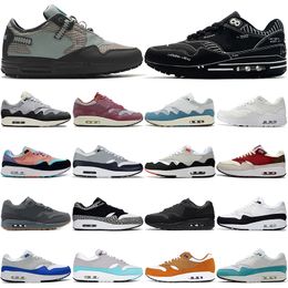 clear men cream Canada - mens running shoes 1 87 Patta Waves White Black Sean Wotherspoon Grey Curry Monarch Noise Aqua sneakers men women sports trainers walking jogging athletic discount
