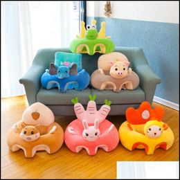 Baby Sofa Support Seat Er Plush Chair Learning To Sit Comfortable Toddler Nest Puff Washable Without Filler Cradle 1655 Drop Delivery 2021 G