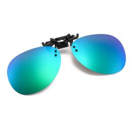 Polarisierte Clip-on-randlose Sonnenbrille, hochklappbare Sonnenbrille, blendfreie Autobrille für Damen und Herren