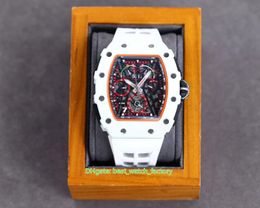 ZY Factory Top Quality Watches 44mm x 50mm RM50-03 RM5303 McLAREN NTPT Carbon Fiber Chronograph 7750 Movement Mechanical Automatic Mens Men's Watch Wristwatches