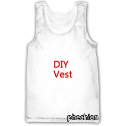 phechion Fashion Men Women 3D Printed DIY Sleeveless Vest Casual Streetwear Men Loose Sporting Tank Top D01 220707
