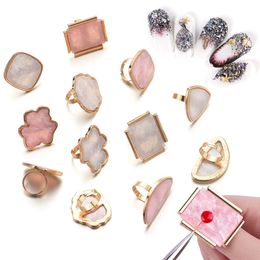 Nail Colour Palette Resin Stone False Nail Tips Drawing Nail Colour Palette For Nagelkleur Mixing Display Manicure Polish Gel Tool