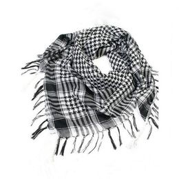 Arafat Arab Scarves Sports Outdoor Arab Shawl Tactical Wraps Keffiyeh Lightweight Military Shemagh Palestine Unisex Tassels Soft Stripe Scarf Square 95CM B49