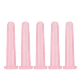 Pink Forehead Face Massager and Cheek Silicone Cupping 5pcs