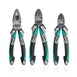 ELECALL Wire cutter pliers 6" 7" Diagonal cutting nipper wire stripper plier hand tools for cable cutters electrical 220428