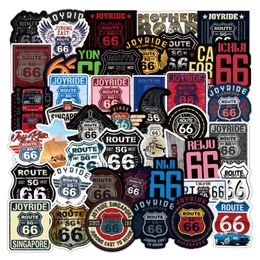 50Pcs/Lot Route 66 the Main Street of America Stickers Laptop Guitar Luggage Phone Bike Cool Graffiti Sticker Decal Kid Toys