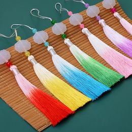 Charms 2pcs/lot 16cm Chinese Polyester Silk Tassel Cotton Tassels Trim For Sewing Curtains Accessories Pendant DIY Home DecorationCharms