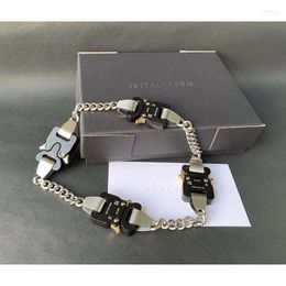 Chokers Hip Hop 1017 ALYX 9sm Hero Chain Necklace Fashion Pearl Accessories Titanium Japanese Men Women Lovers Sidn22