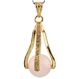 Pendant Necklaces Gold Colour Alloy Claw Natural Crystal Ball Jewellery Inlay Rhinestone Gem Stone Charm For Women NecklacePendant