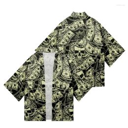 Men's Casual Shirts Money Style Kimono Japanese Clothes Women/Men 2022 Unisex TopsMen's Eldd22