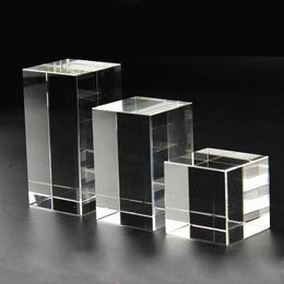 Decorative Objects & Figurines Wholesale Blank 3D Laser Engraving K9 Shining Crystal Block Cube For Birthday GiftsDecorative