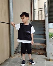 Clothing Sets Boys Clothes Set Summer Loose Kid Two Pieces Teen Boy Casual T Shirt Shorts Suits Cool 3 4 5 6 7 8 9 10 11 YearsClothing