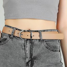 Belts Leather For Women Fashion Jeans Classic Retro Simple Round Buckle Female Pin Denim Dress Sword Goth Punk Gothic BBelts