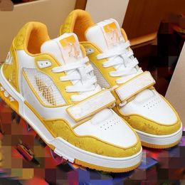 High quality luxury designer shoes Spring and summer men's sports yellow embossing calfskin production size34-44 mkjlyhn000001