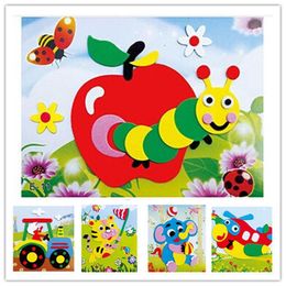 20 Designs No-repeat Mix Wholesale DIY Cartoon Animal 3D EVA Foam Sticker Puzzle Series E Early Learning Education Toys For Children