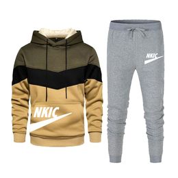 2pcs Set Erkekler Soccer Sportswear Trailsuit Ceket Futbol Antrenmanı Takım Sonbahar Kış Bahar Uzun Kollu Marka Top ve Pantolon S-XXXL