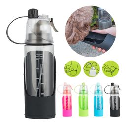 600ml Dog Water Bottle Portabal Travel Pet Puppy Cat Dispenser Feeder Bowl For Small Medium s Cats Drinking Outdoor Y200917