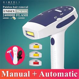 GIMERLI 2400000 Flashes IPL Laser Hair Removal Machine Permanent Bikini Trimmer Electric depilador a laser Laser Epilator women 220323