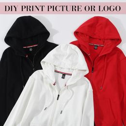 Custom Printing P o Hoodies Men Women Arrival Cotton Zipper Team Clothes Design Your Own Personalized Hoodie 220722