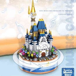 MOC 617pcs Creative MINI Castle Music Box Model DIY Bricks Sets Friends Building Blocks Birthday Girls Toys Gifts for Children G220524