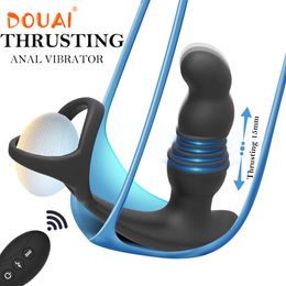 Male Prostate Massage Anal Plug Vibrators for Men Masturbators Women Vagina Stimulator Thrusting Dildo Vibrator sexy Toys Beauty Items