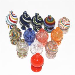 Glass Bubble Carb Cap Smoking Accessories with 25mm OD Quartz Banger Nails Glass Water Bongs Pipe Dab Rigs