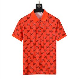 2022 designer stripe polo shirt t shirts snake polos bee floral mens High street fashion horse polo luxury T-shirt p00055